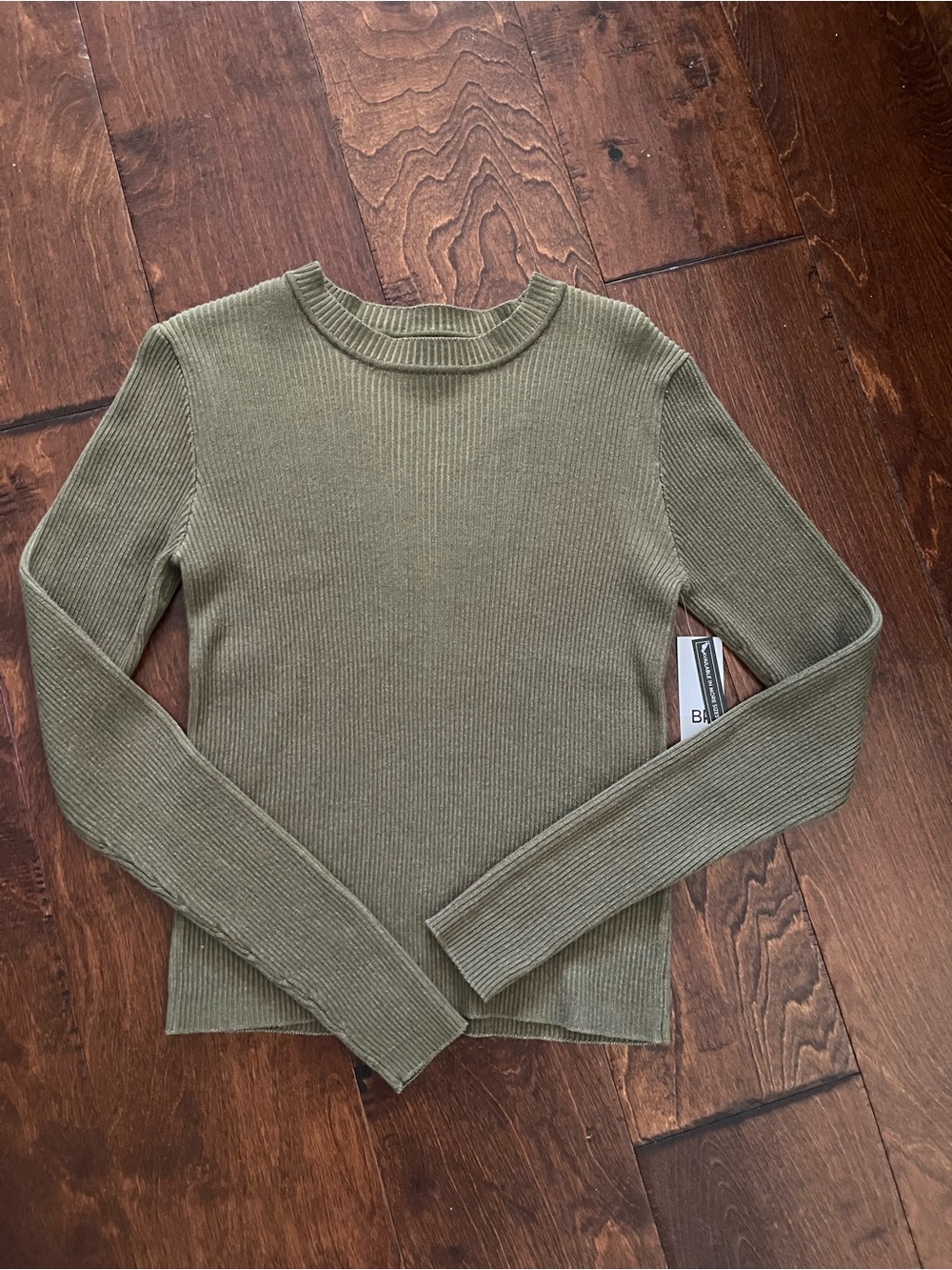 BP. Olive Green Ribbed Sweater Size M
